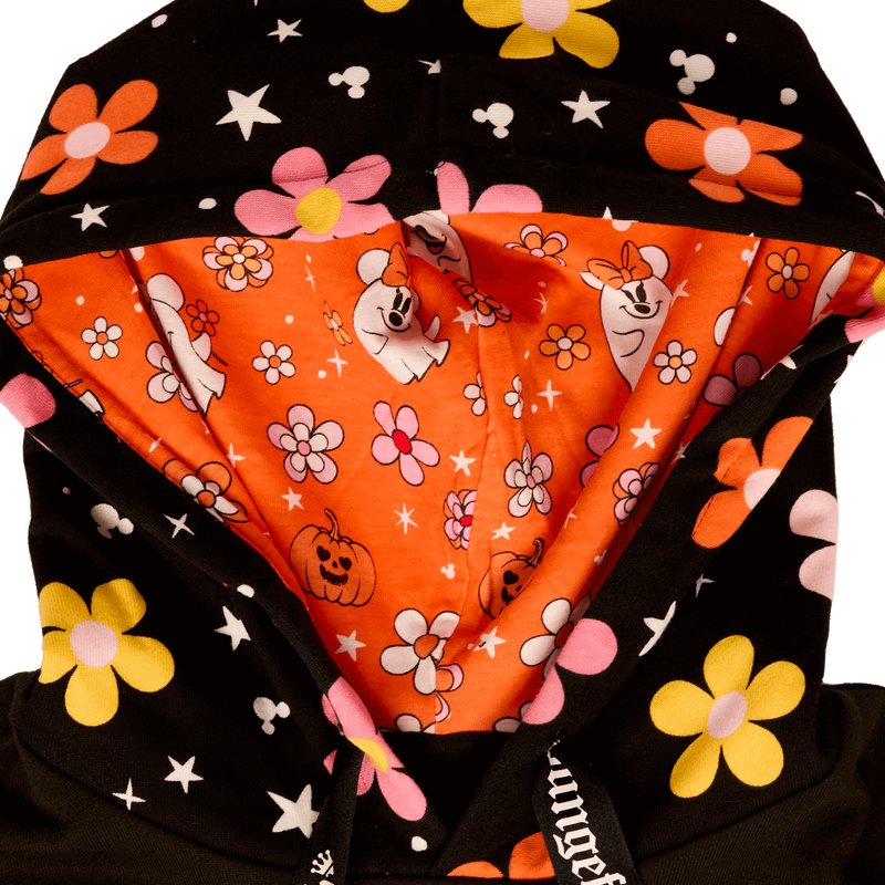 Mickey & Minnie Floral Ghost Glow Unisex Hoodie, , hi-res view 8